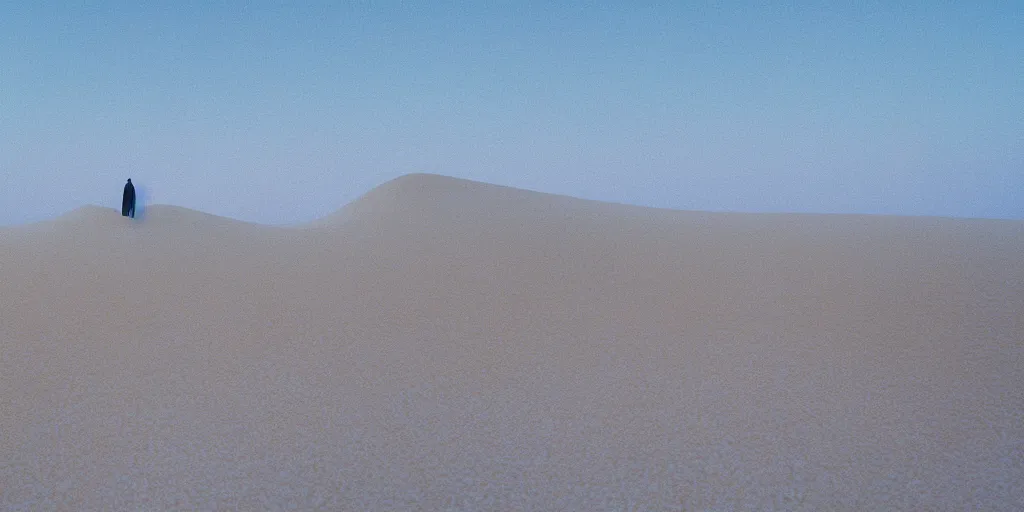 Image similar to real white honeycomb organic building sitting on the dune desert, film still from the movie directed by denis villeneuve aesthetic with art direction by zdzisław beksinski, telephoto lens, shallow depth of field