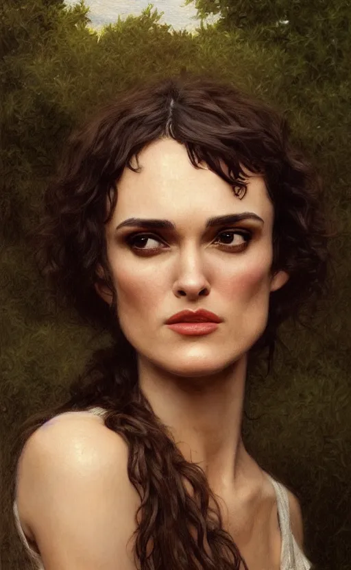 Image similar to winona ryder, kiera knightly, traditional corsican, intricate, highly detailed, artstation, illustration, jurgens, rutkowski, bouguereau, pastoral, rural, georgic