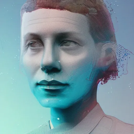 Prompt: portait by beeple -6