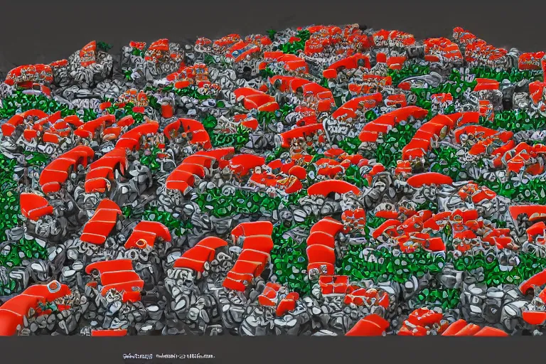 Image similar to town made of sushi, 8 5 mm f / 1 1, trending on art station