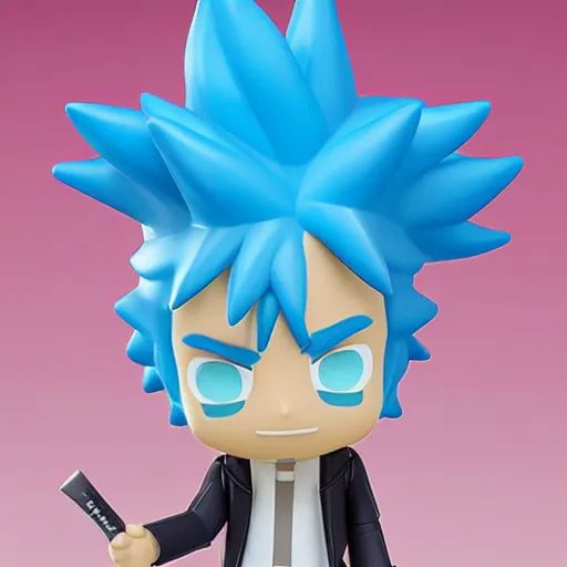 Prompt: high quality portrait flat matte painting of rick sanchez in the style of nendoroids, flat anime style, thick painting, medium close-up