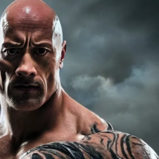 Prompt: Dwayne Johnson As bane hyper realistic 4K quality