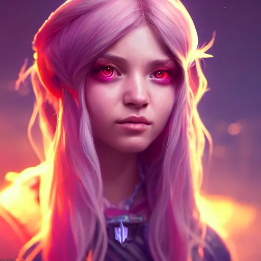 Image similar to portrait painting of zoe from league of legends, ultra realistic, concept art, intricate details, eerie, highly detailed, photorealistic, octane render, 8 k, unreal engine.