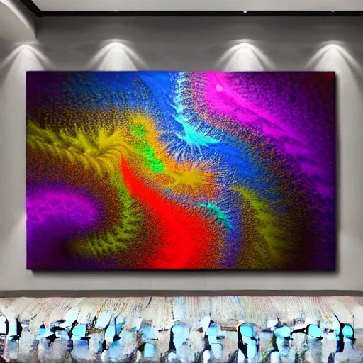 Prompt: paint pour modern abstract very detailed 8k 4k canvas, fractal
