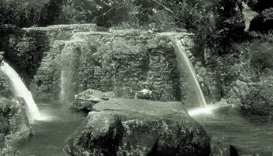 Image similar to waterfalls are flowing down the pyramids, archive photo, paradise