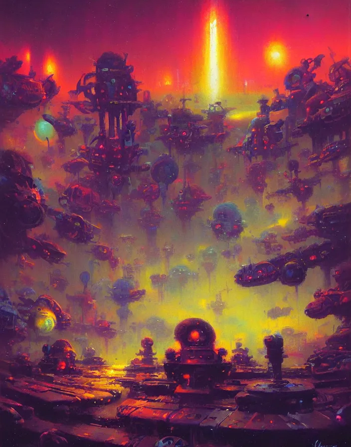 Image similar to an amazing piece of art by Paul Lehr