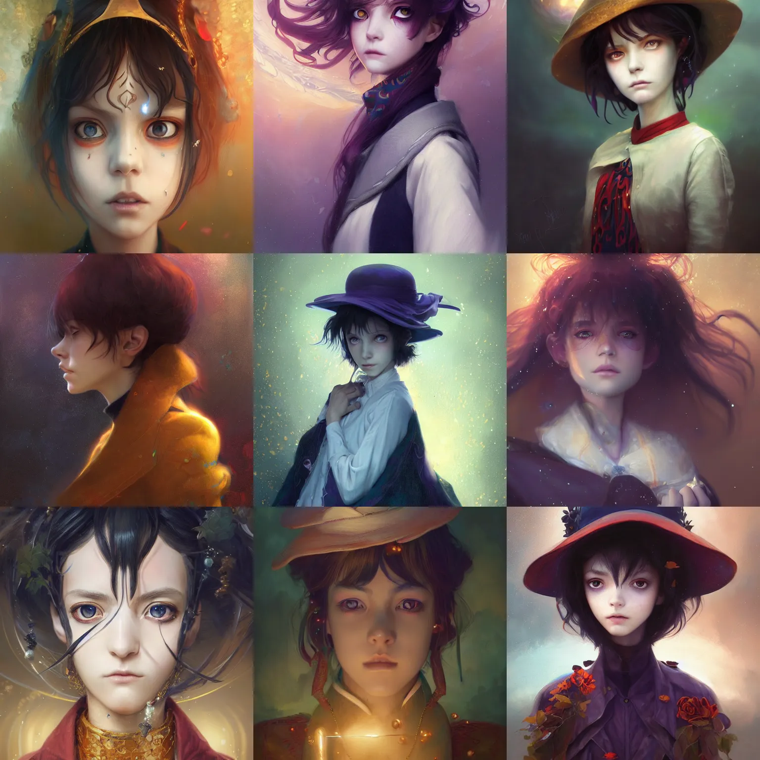 Prompt: beautiful vivid portrait of a boogiepop phantom the anime MC by charlie bowater, mandy jurgens, gustav klimt, octane render, 4k, high detail, by tom bagshaw, powerful, wise, young