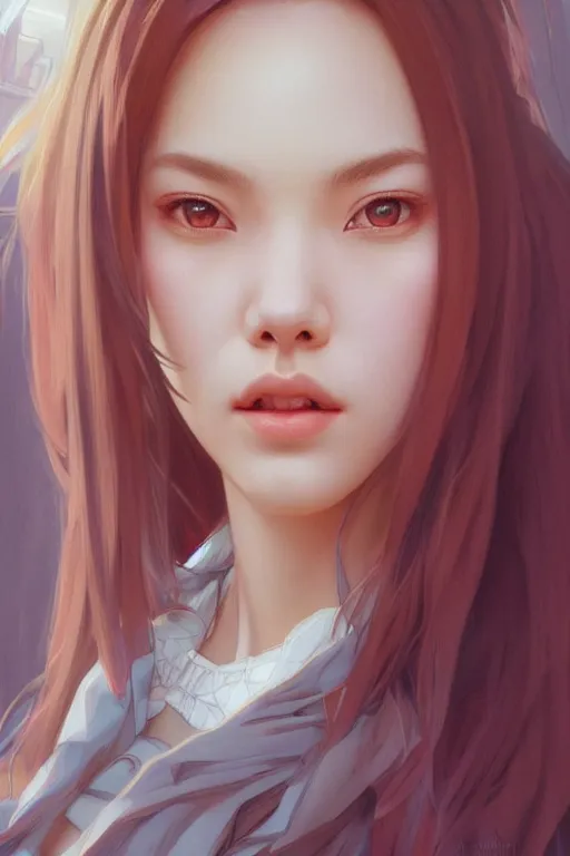 Image similar to portrait of Lisa Blackpink as an architect, highly detailed, digital painting, artstation, concept art, sharp focus, illustration, art by artgerm and greg rutkowski and alphonse mucha