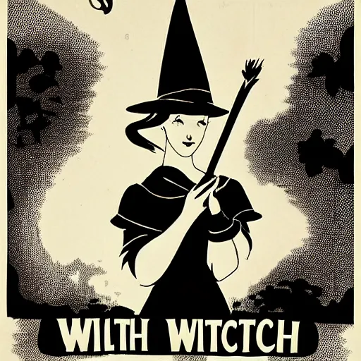 Image similar to anti - witch modern propaganda poster