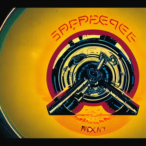 Image similar to in the style of max prentis and deathburger and laurie greasley a logo of spaceship, highly detailed, colourful, 8k wallpaper