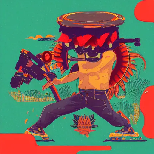 Image similar to Album Art for Char Zulu, \'Emulador\', psx, 3d shapes, Video Games, marijuana, smoking weed, by Sachin Teng, Trending on artstation