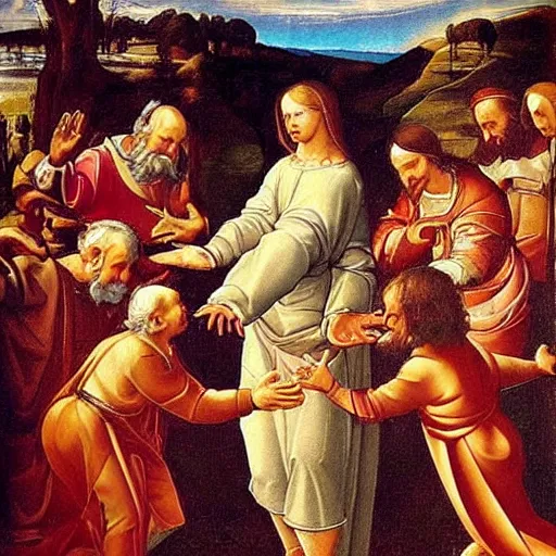 Image similar to The righteous hand of god renaissance painting beautiful!