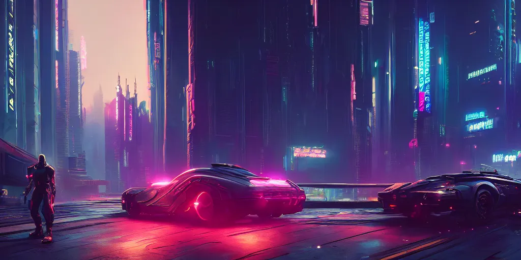 cyberpunk 2 0 7 7, night time, city lights, extremely | Stable ...
