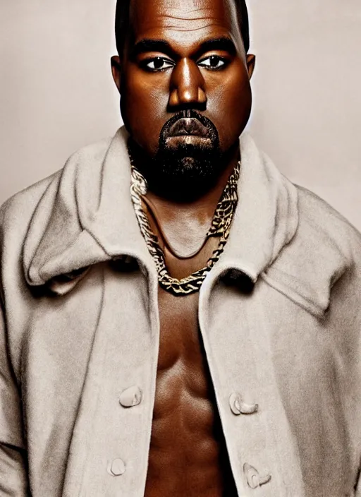 Image similar to kanye west styled by nick knight, annie leibovitz, posing, style, vogue magazine, highly realistic. high resolution. highly detailed. dramatic. 8 k. 4 k.