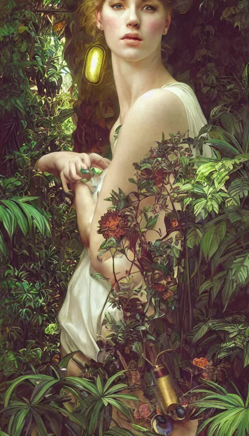 Image similar to hyper realistic time machine schematics, cyberpunk, design on white background, beautiful details, lush foliage, drawn by john singer sargent, tom bagshaw, norman rockwell, alphonso mucha, lolish, trending on artstation