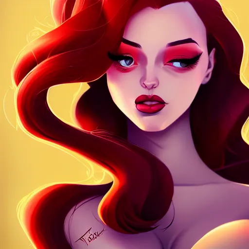 Prompt: a portrait of a beautiful jessica rabbit, art by lois van baarle and loish and ross tran and rossdraws and sam yang and samdoesarts and artgerm and saruei, digital art, highly detailed, intricate, sharp focus, trending on artstation hq, deviantart, unreal engine 5, 4 k uhd image