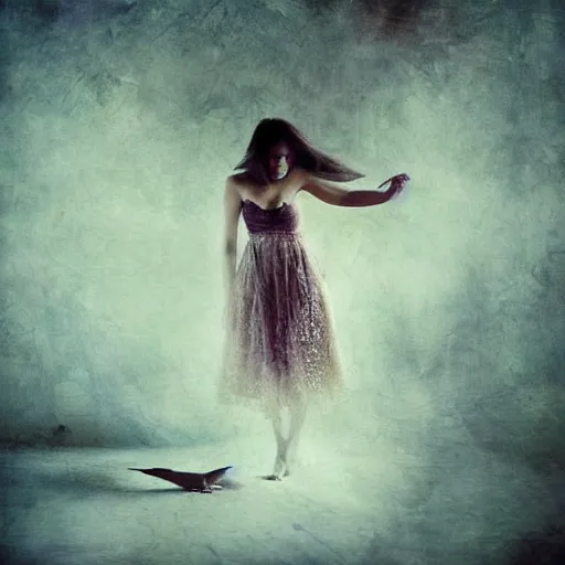 Image similar to when doves cry. big teardrops. photography by brooke shaden