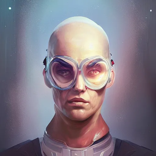 Image similar to concept art of scientist by jama jurabaev, brush stroke, scifi accessories, trending on artstation, symmetry, high quality, extremely detailed