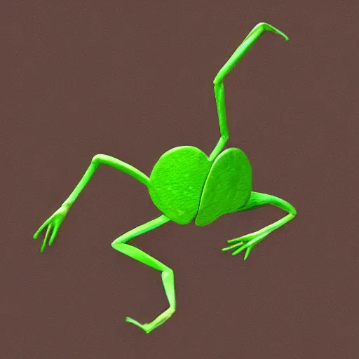 Prompt: eight-legged Kermit the Frog, photo, detailed, 4k