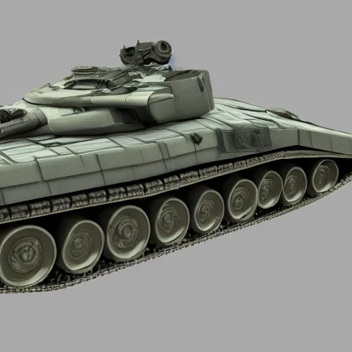 Prompt: futuristic military tank concept art, 3d model, art station