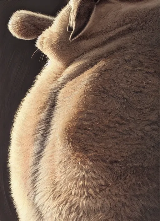 Image similar to high angle photo of a gorgeous big chungus in the style of stefan kostic, realistic, sharp focus, 8 k high definition, insanely detailed, intricate, elegant, art by stanley lau and artgerm