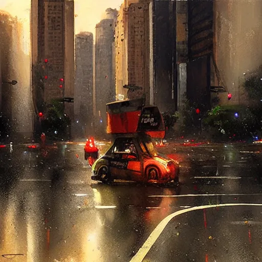 Image similar to Avenida Paulista painted by Greg Rutkowski