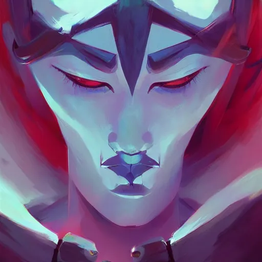 Image similar to face icon stylized minimalist magic : the gathering, loftis, cory behance hd by jesper ejsing, by rhads, makoto shinkai and lois van baarle, ilya kuvshinov, rossdraws global illumination