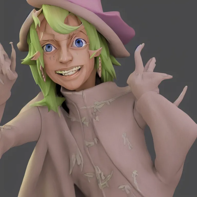 Prompt: taako, high quality 3 d render, zbrush, pastel colors, soft lighting, shallow depth of field