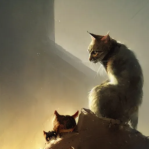Prompt: god of cats by greg rutkowski