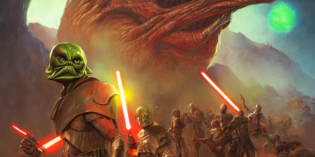 Image similar to bright, colorful, realistic, detailed from Elder Scrolls: shivering isles concept art starwars alien backlighting, kodachrome, high contrast, highly detailed, sharp focus, digital painting, concept art, illustration, trending on artstation, comic book by Alex Ross and Adam Adamowicz cover art