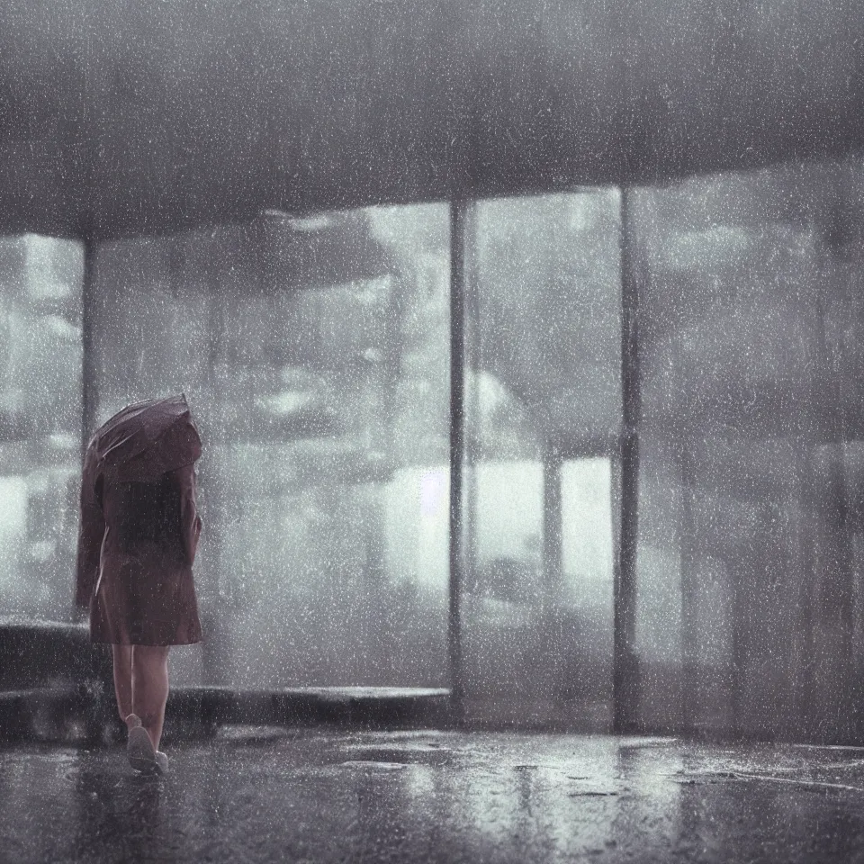 Image similar to lofi, rainy day, mood, laptop, octane render, light leaks 4k premiere pro, hyper realistic