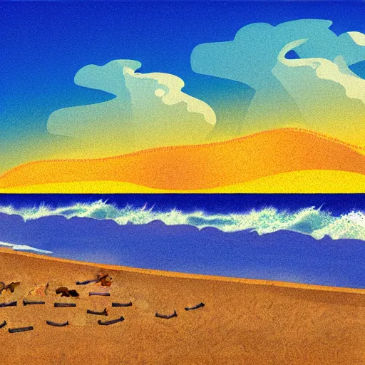 Image similar to california beach illustration