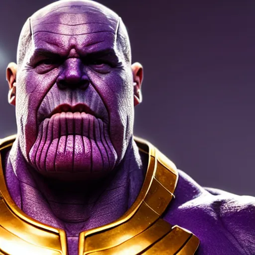 Image similar to thanos as a soccer ball, hyperrealistic, photography, cinematic lighting, award winning