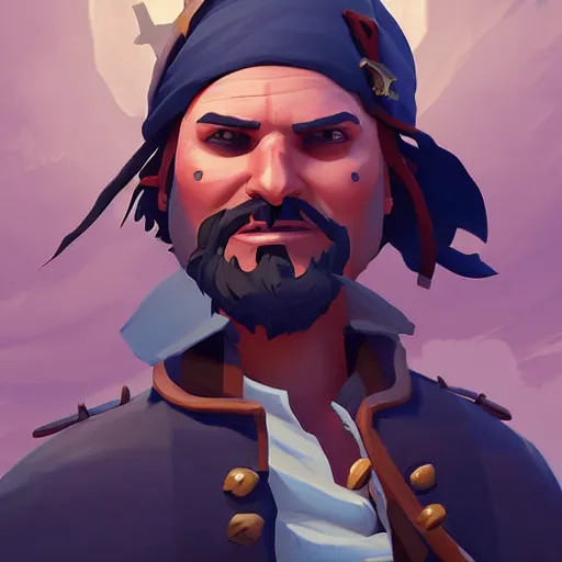 Image similar to painting jack the pirate on sea of thieves game avatar hero smooth face median photoshop filter cutout vector behance hd by jesper ejsing, by rhads, makoto shinkai and lois van baarle, ilya kuvshinov, rossdraws, illustration, art by ilya kuvshinov and gustav klimt