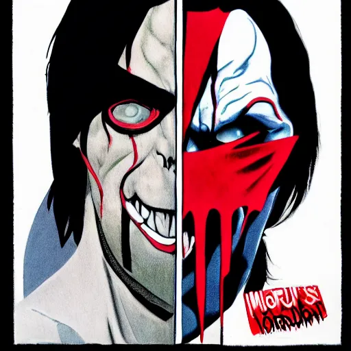 Image similar to Morbius as The American Psycho