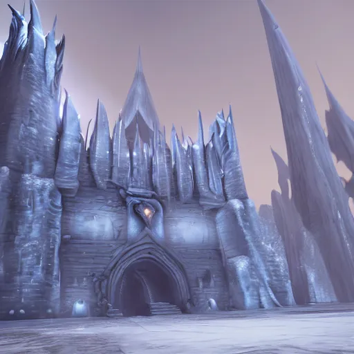 Prompt: icecrown citadel in unreal engine 5. 8k high quality had render.