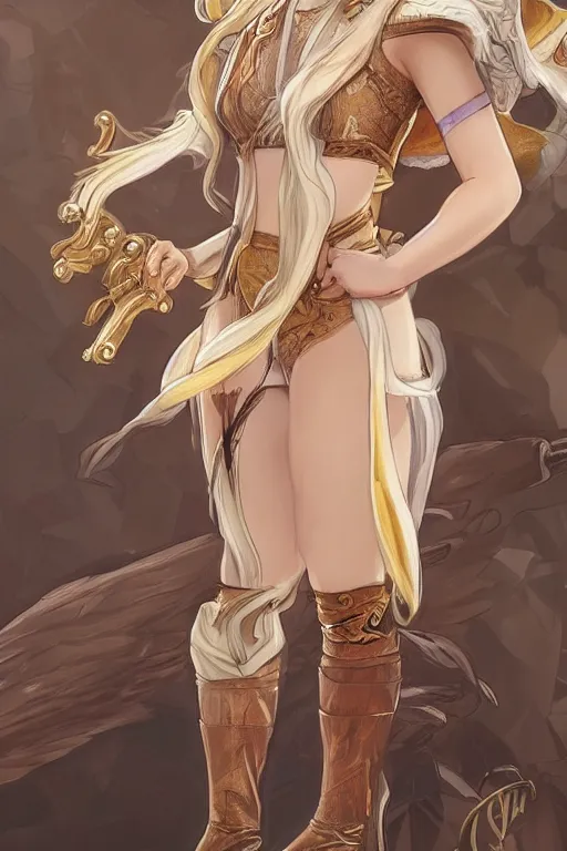 Prompt: Emilia Clarke wearing Yang Xiao Long original outfit from Rwby, cute, fantasy, intricate, elegant, highly detailed, digital painting, 4k, HDR, concept art, smooth, sharp focus, illustration, art by artgerm and alphonse mucha