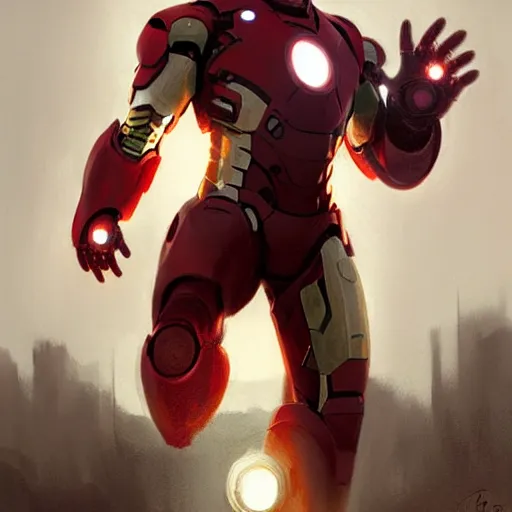 Prompt: i am baby iron man by greg rutkowski