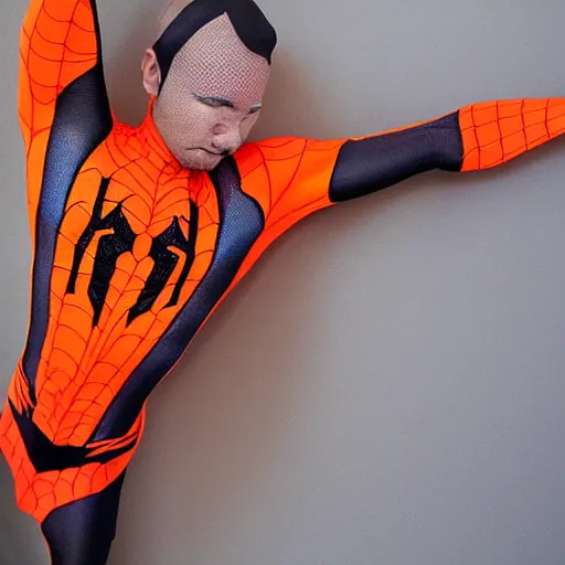 Image similar to orange spiderman