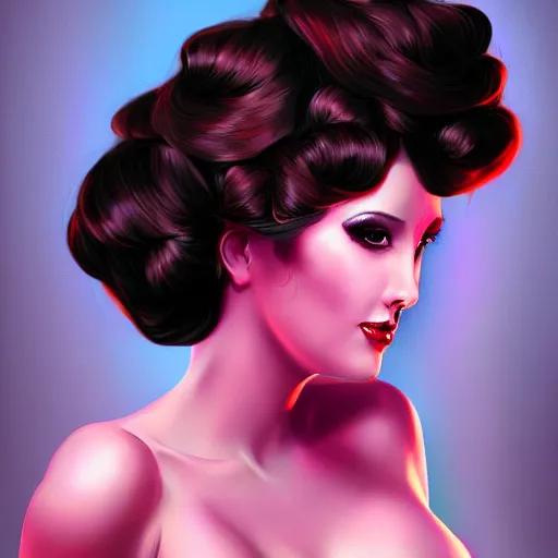 Prompt: character concept portrait of a beautiful voluminous woman burlesque dancer, intricate, elegant, digital painting, concept art, smooth, focus, rim light