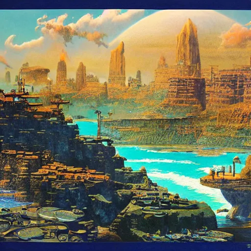 Prompt: The world of Arakkis, by Bruce Pennington