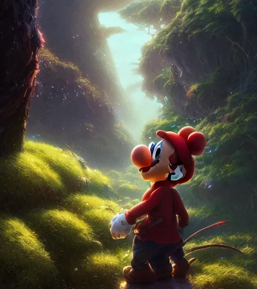 Image similar to highly detailed portrait yoshi from mario, stephen bliss, unreal engine, fantasy art by greg rutkowski, loish, rhads, ferdinand knab, makoto shinkai and lois van baarle, ilya kuvshinov, rossdraws, tom bagshaw, global illumination, radiant light, detailed and intricate environment