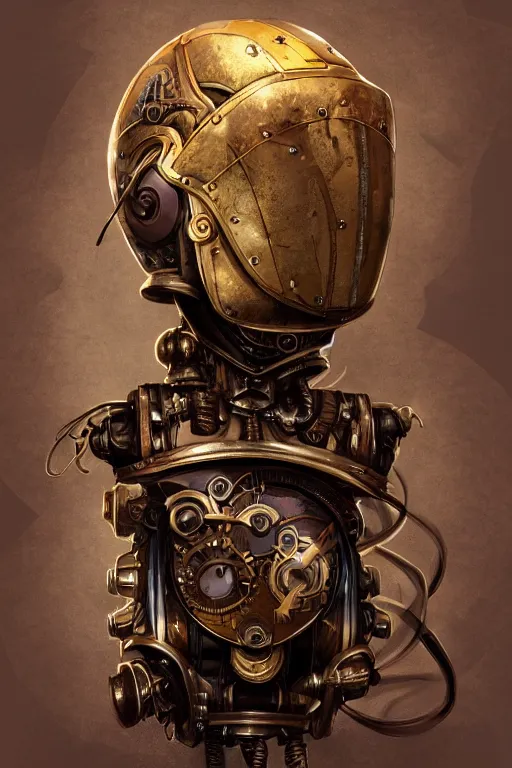 Image similar to steampunk helmet fantasy art mask robot ninja stylized digital illustration sharp focus, elegant intricate digital painting artstation concept art global illumination ray tracing advanced technology chaykin howard and campionpascale and cooke darwyn and davis jack