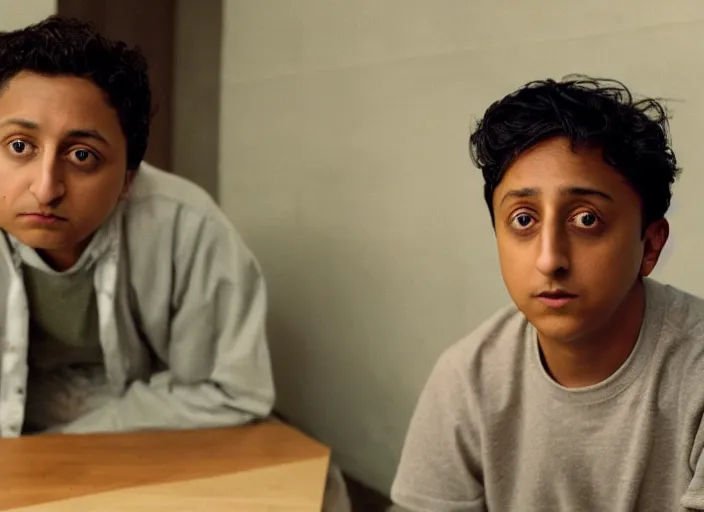 Prompt: First Official image from Cardboard, new drama film directed by Spike Jonze starring Tony Revolori as a Philadelphia b-boy in 1990, shot on Kodak Vision 200T, stunning cinematography, light diffusion, film grain, 8k print.