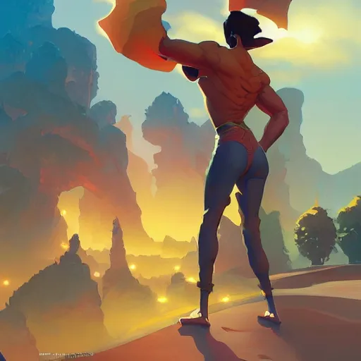 Image similar to hero world goldfinger, behance hd by jesper ejsing, by rhads, makoto shinkai and lois van baarle, ilya kuvshinov, rossdraws global illumination