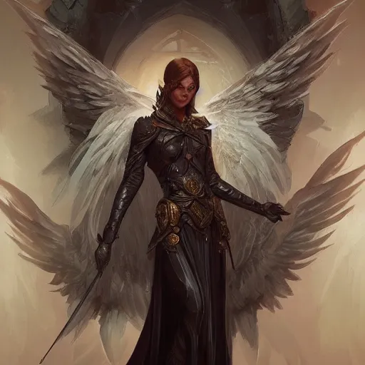 Image similar to the angel of death, d & d, fantasy, intricate, elegant, highly detailed, digital painting, artstation, concept art, matte, sharp focus, illustration, hearthstone, art by artgerm and greg rutkowski and alphonse mucha