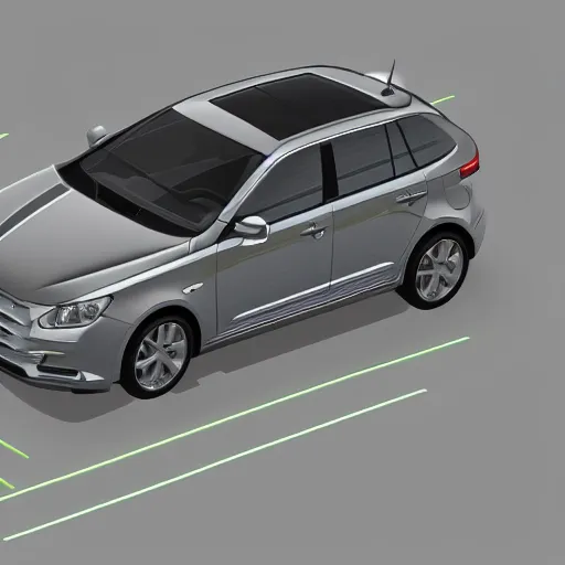 Image similar to LIDAR scan of a car
