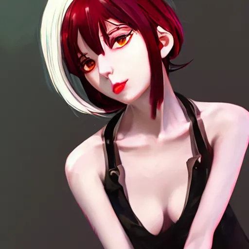 Prompt: faye valentine as in madoka magica, by wlop, ilya kuvshinov, range murata, stark colours, detailed face, realistic shaded perfect face, fine details, realistic shaded lighting, fabulous, detailed lashes