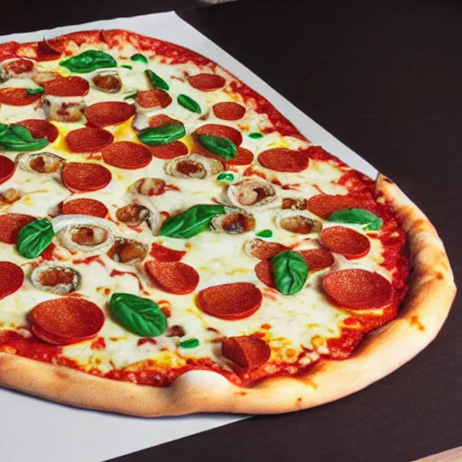 Image similar to pizza hyperrealistic with octopus