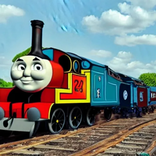 Prompt: thomas the tank engine of death